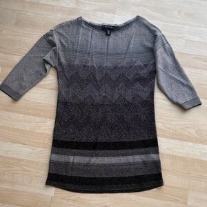 White House Black Market Gray Knit Top